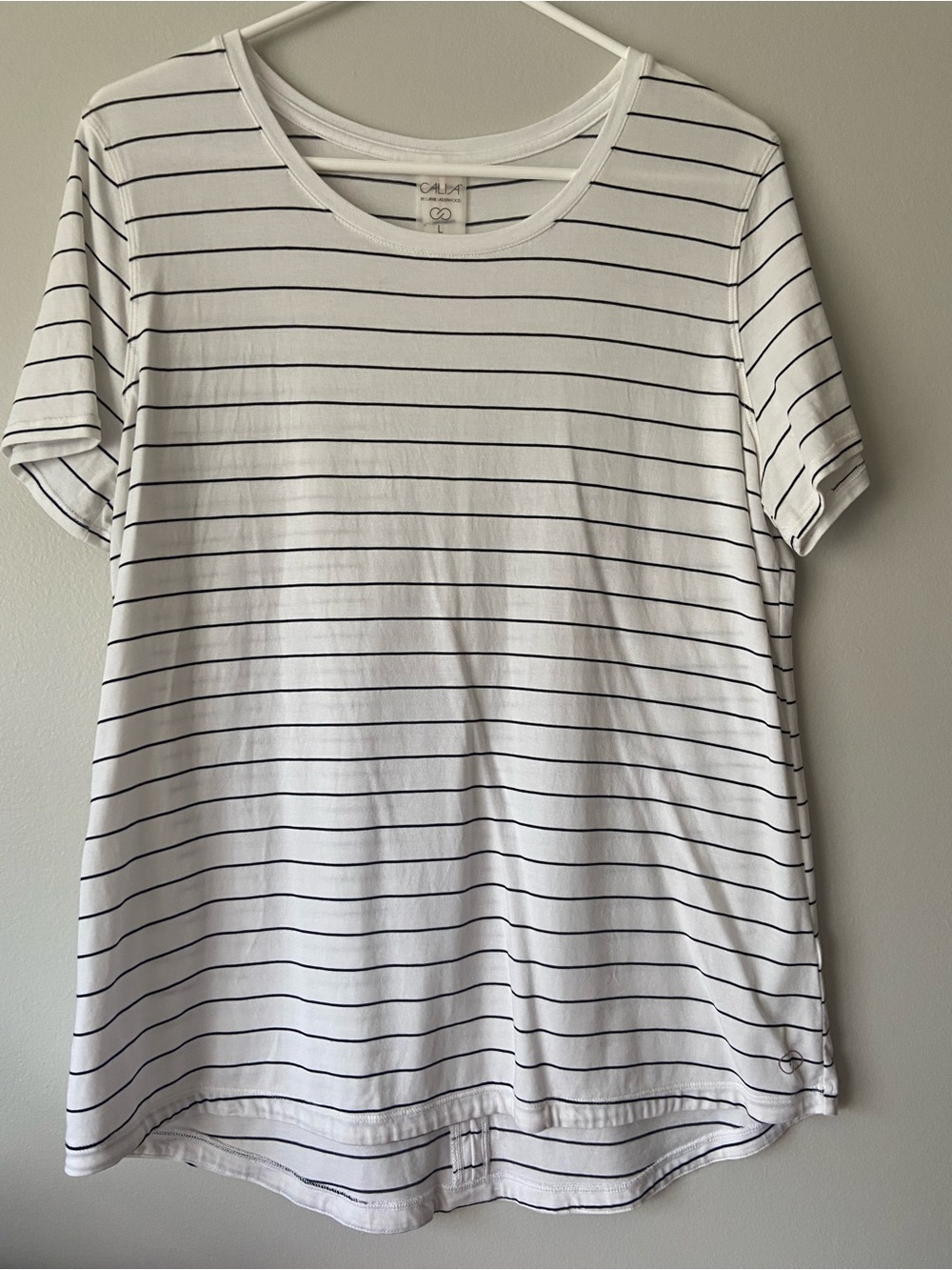 Calia- White/Black Short Sleeve Tee-Large